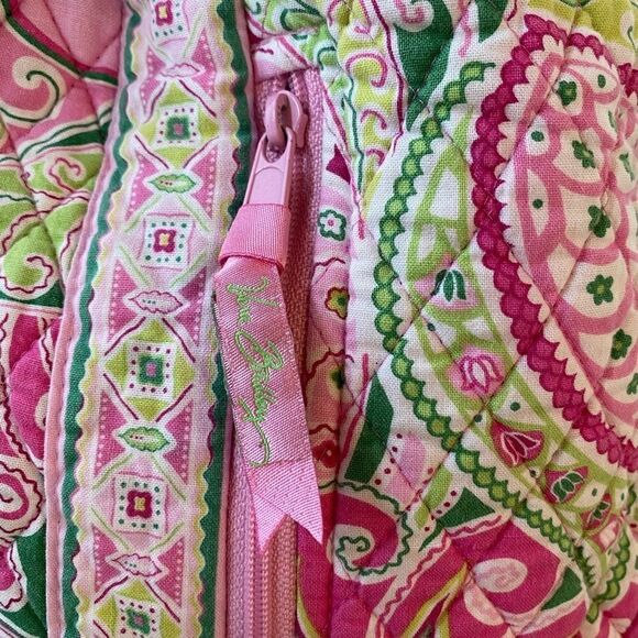 Vera Bradley Pink Green Floral Knapsack Bag main image 11